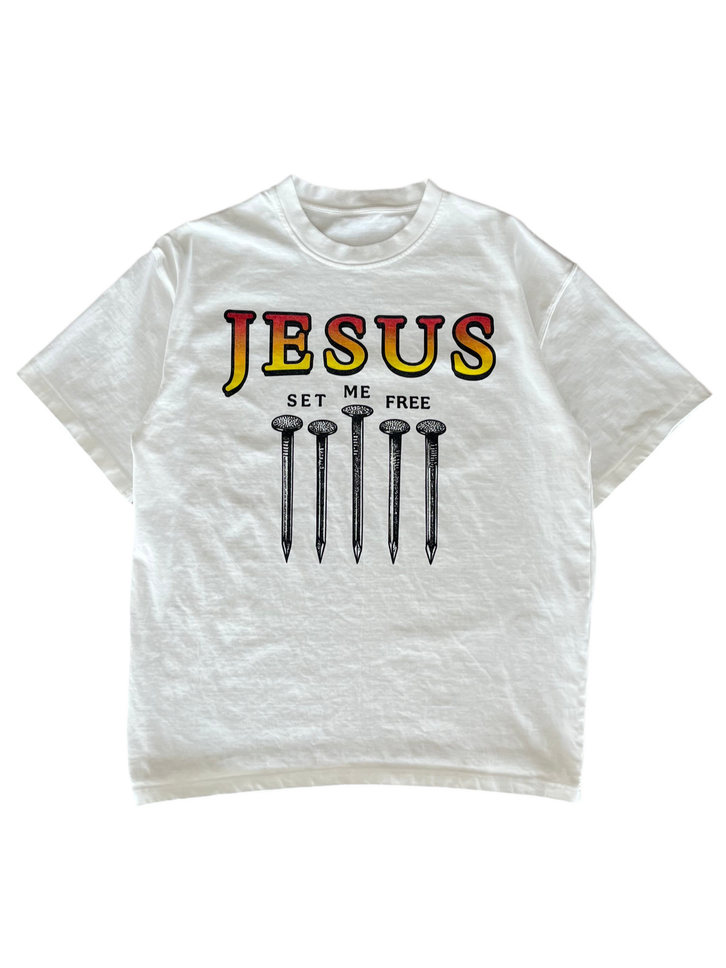 'JESUS SET ME FREE' WHITE