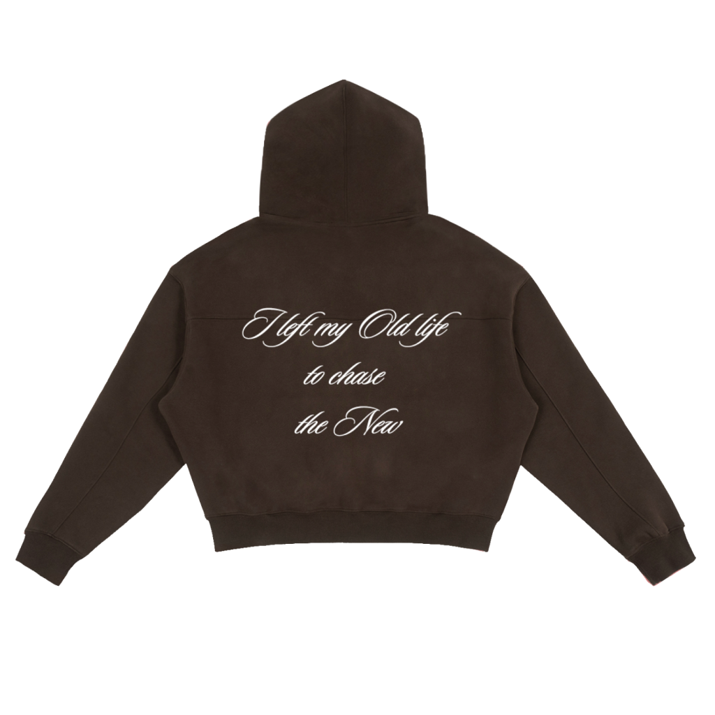 ‘CHASE THE NEW’ BROWN ZIP-UP