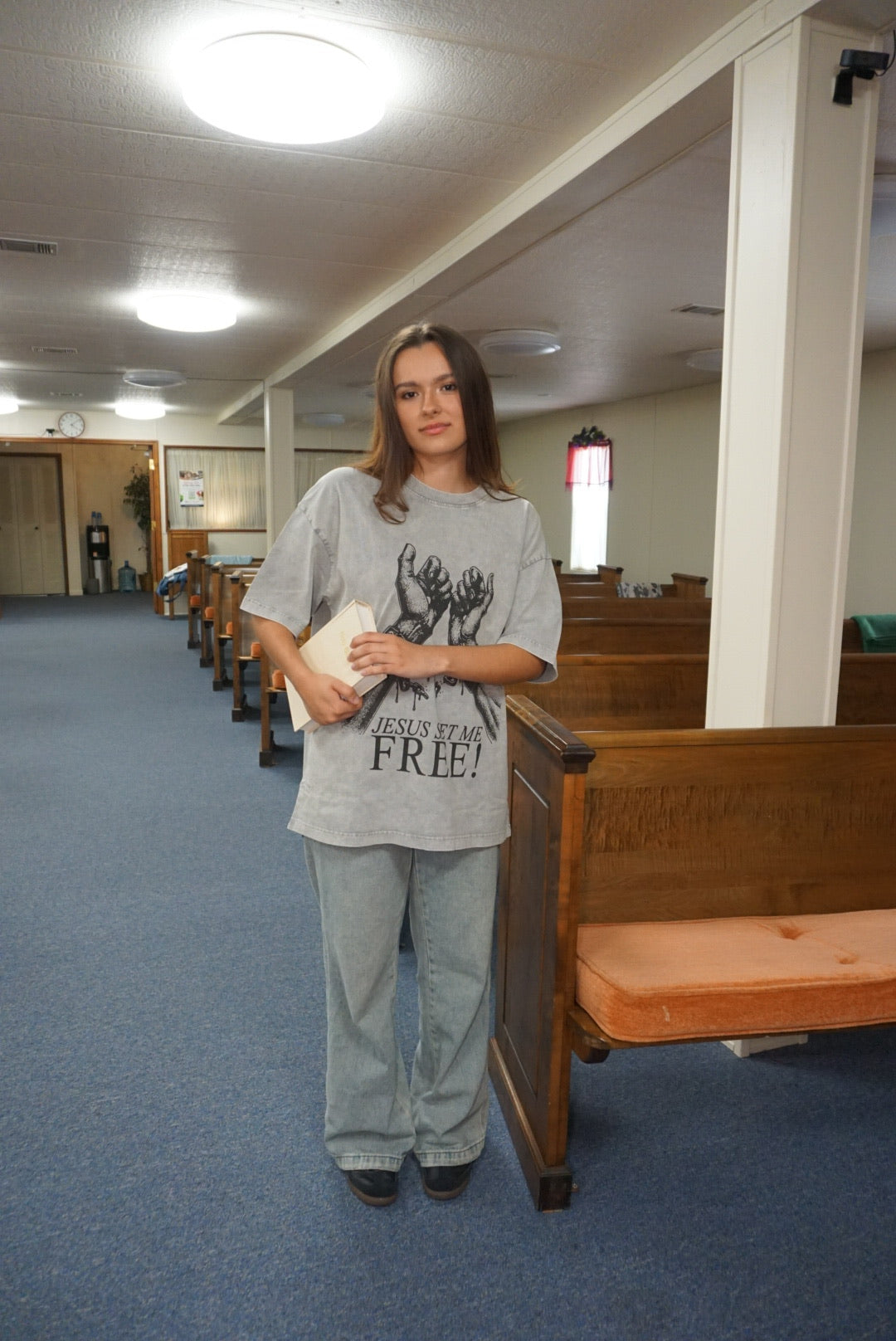 'JESUS SET ME FREE' GREY