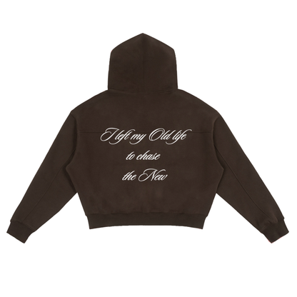 ‘CHASE THE NEW’ BROWN ZIP-UP