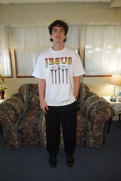 'JESUS SET ME FREE' WHITE