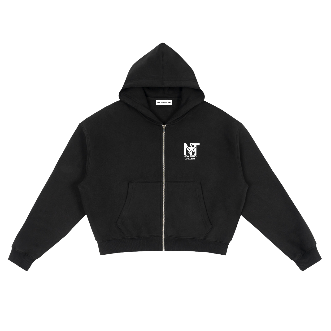 ‘CHASE THE NEW’ BLACK ZIP-UP