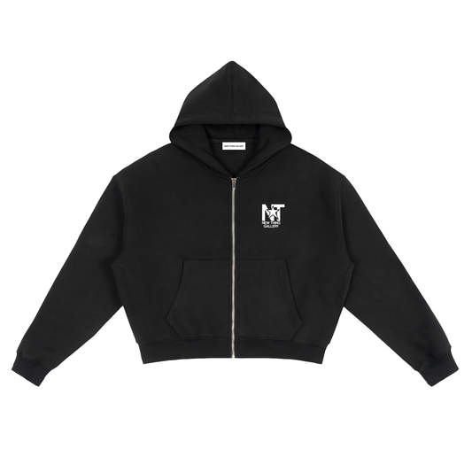 ‘CHASE THE NEW’ BLACK ZIP-UP