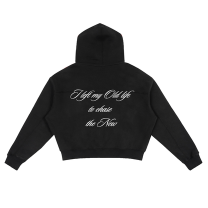 ‘CHASE THE NEW’ BLACK ZIP-UP